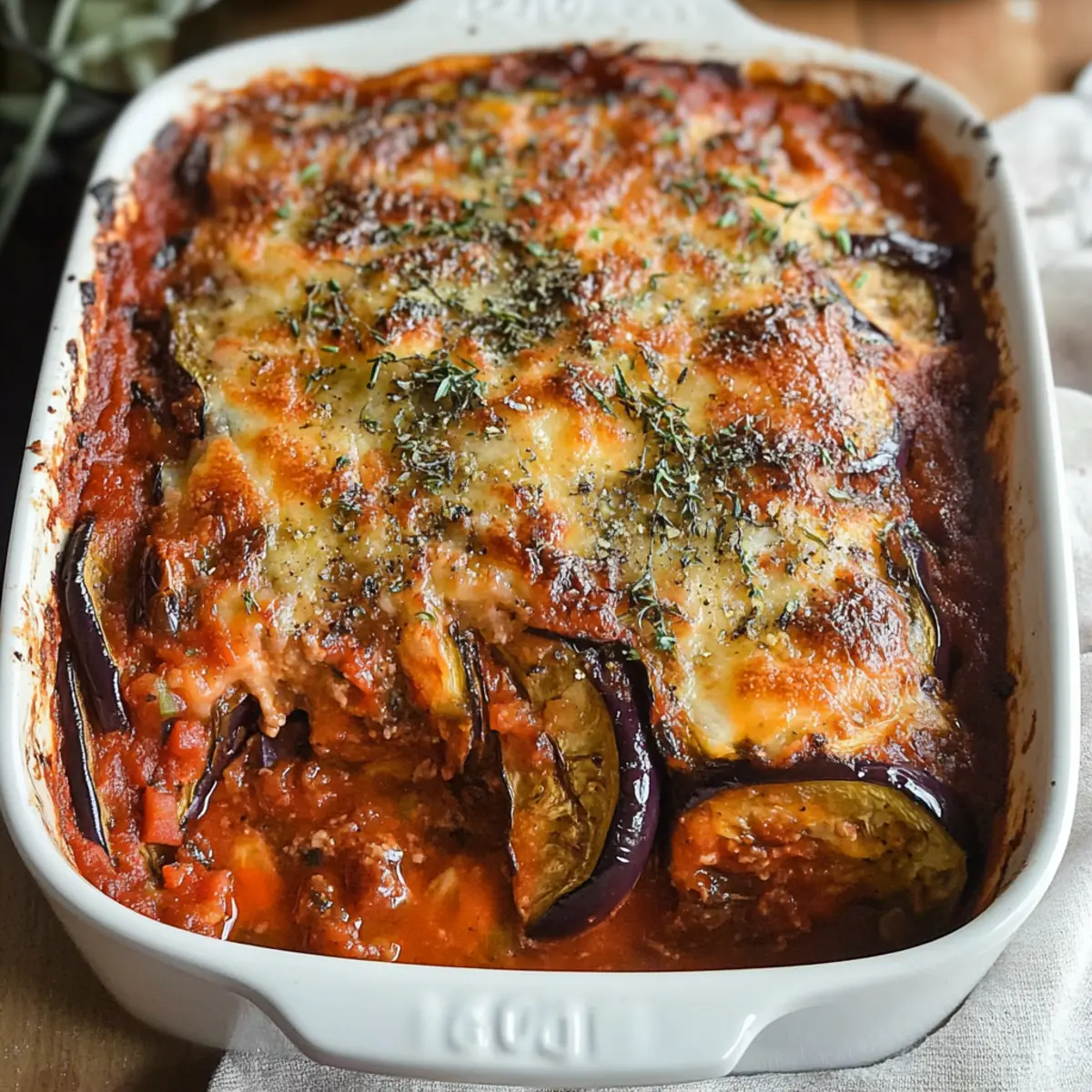 Eggplant Tomato Gratin