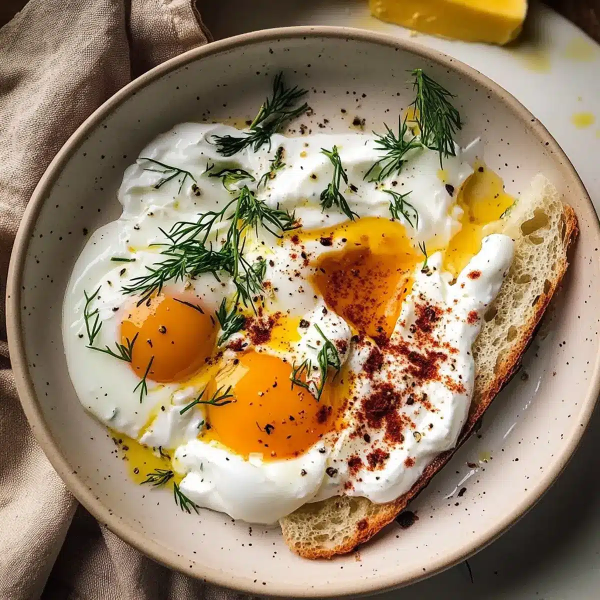 Turkish Eggs with Creamy Yogurt & Butter Sauce for a Cozy Brunch 4 Turkish Eggs with Creamy Yogurt & Butter Sauce