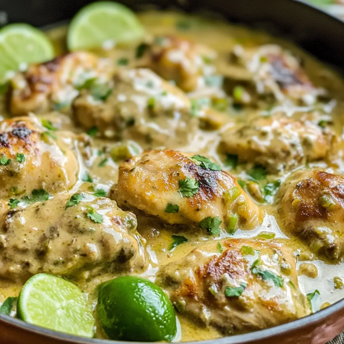 EASY CREAMY KETO GREEN CHILI CHICKEN