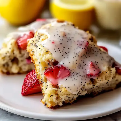 Strawberry Lemon Poppyseed Scones