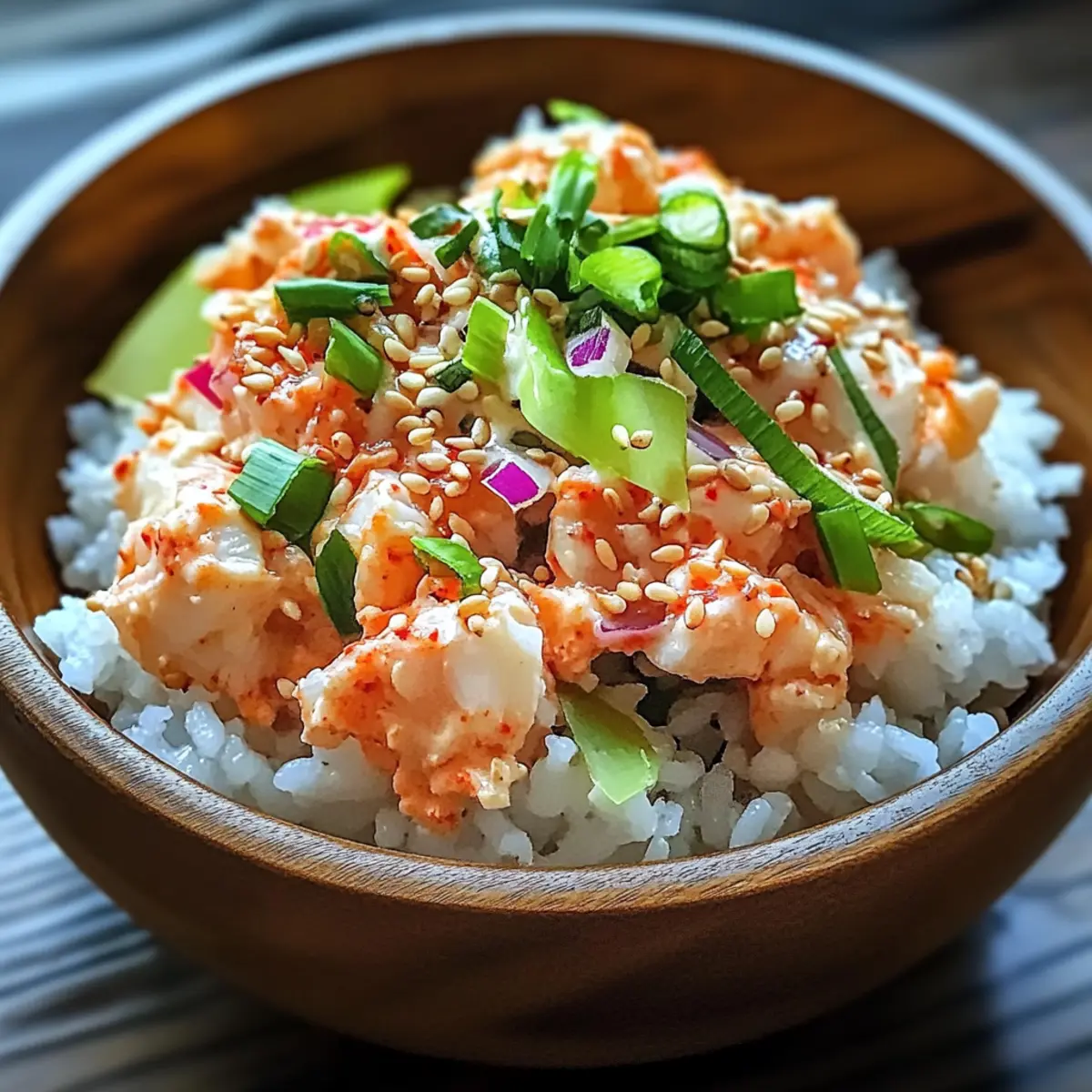 Savory Spicy Crab Sushi Bowls