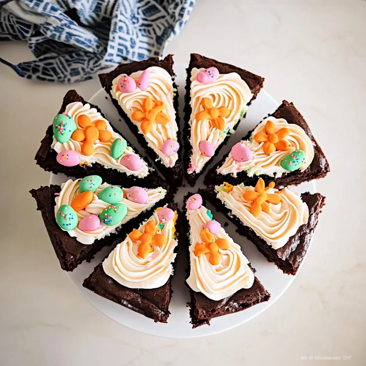 Frosted Easter Brownies