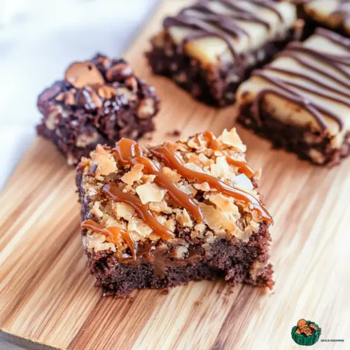 Samoa Brownies: Chewy Chocolate Bliss with Coconut Magic 17 Samoa Brownies