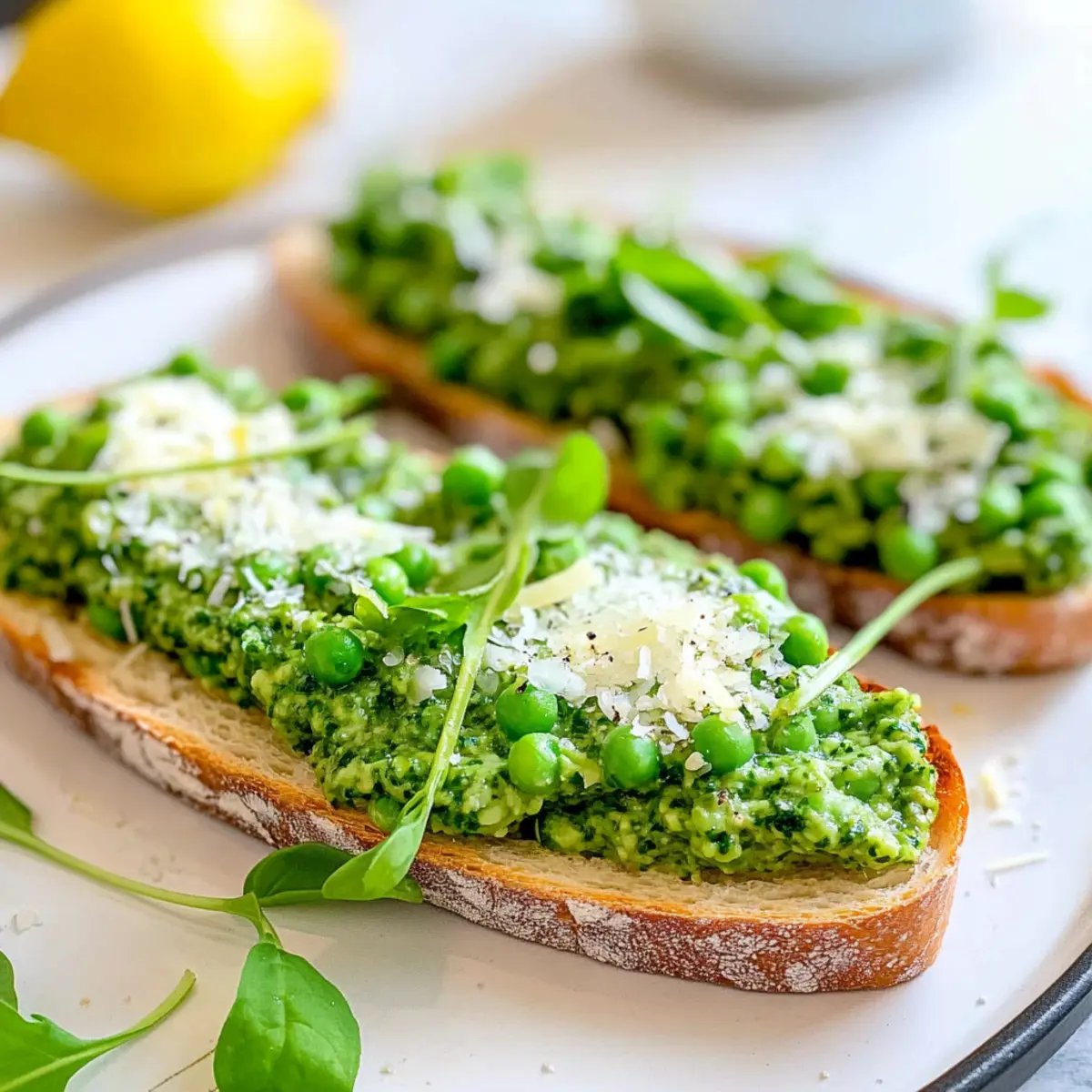 Fresh Pea Bruschetta: A Delightful Spring Appetizer 1 b85c87ab 996d 4b6e bc32 56b5782d6ae3tr bhn7t5